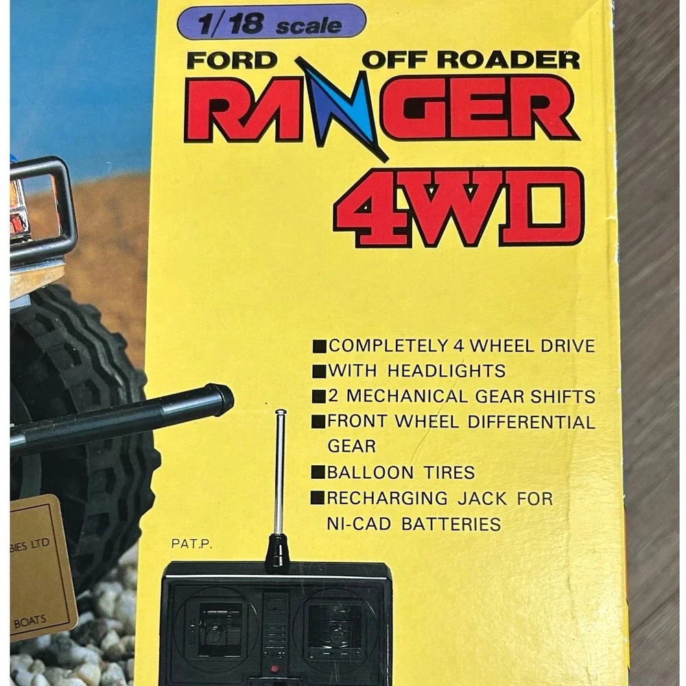 Vintage Nikko Ford Ranger 4WD RC Truck 1/18 Scale Blue Boxed Needs TLC